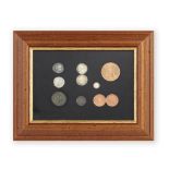 THE BRITISH PENNY FRAMED SET (10)