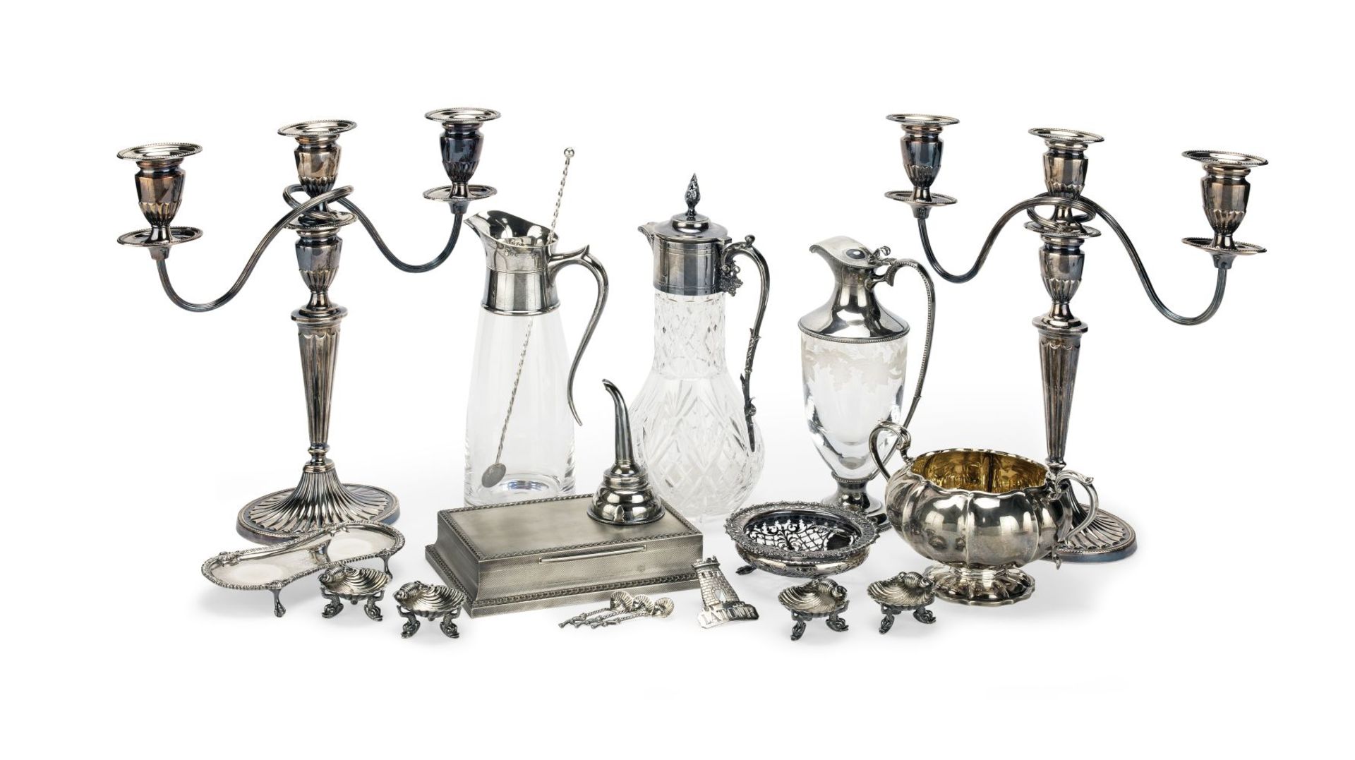 A COLLECTION OF SILVER TABLE ARTICLES Various makers, 18th-20th century (21)