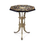 AN ITALIAN PIETRA DURA GILT METAL CENTRE TABLE Mid-19th century