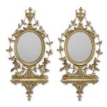 A PAIR OF GEORGE III GILTWOOD GIRANDOLESCirca 1770 (2)