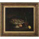 French School, late 19th Century Oyster Supper, still life
