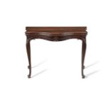 A GEORGE III MAHOGANY CARD TABLELate 18th century in the French Hepplewhite taste