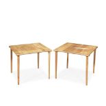 A PAIR OF DANISH BEECH OCCASIONAL TABLESMade by France & Son after a design by Orla M&#248;lgaard...