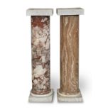 A MATCHED PAIR OF MARBLE PEDESTALS (2)