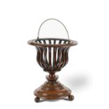 A DUTCH 19TH CENTURY FRUITWOOD AND MAHOGANY PLANT STAND
