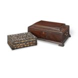 A GEORGE III MAHOGANY BOX (2)