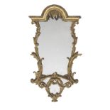 A GEORGE III CARVED GILTWOOD MIRRORIn the manner of Thomas Chippendale