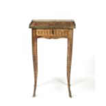 A LOUIS XV KINGWOOD, PARQUETRY AND MARQUETRY INLAID SIDE TABLE