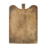 A LARGE FRENCH WALNUT AND STEEL CHOPPING BOARD 19th century (4)