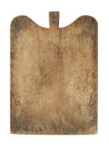 A LARGE FRENCH WALNUT AND STEEL CHOPPING BOARD 19th century (4)