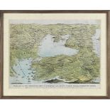 A SET OF FOUR FRAMED MAPS Prince of Wales Maps, engraved and published by G.F. Crutchley Americas...