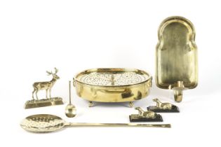 A COLLECTION OF ANTIQUE BRASS 16th-19th century (7)