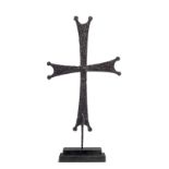 A BYZANTINE IRON PROCESSIONAL CROSS