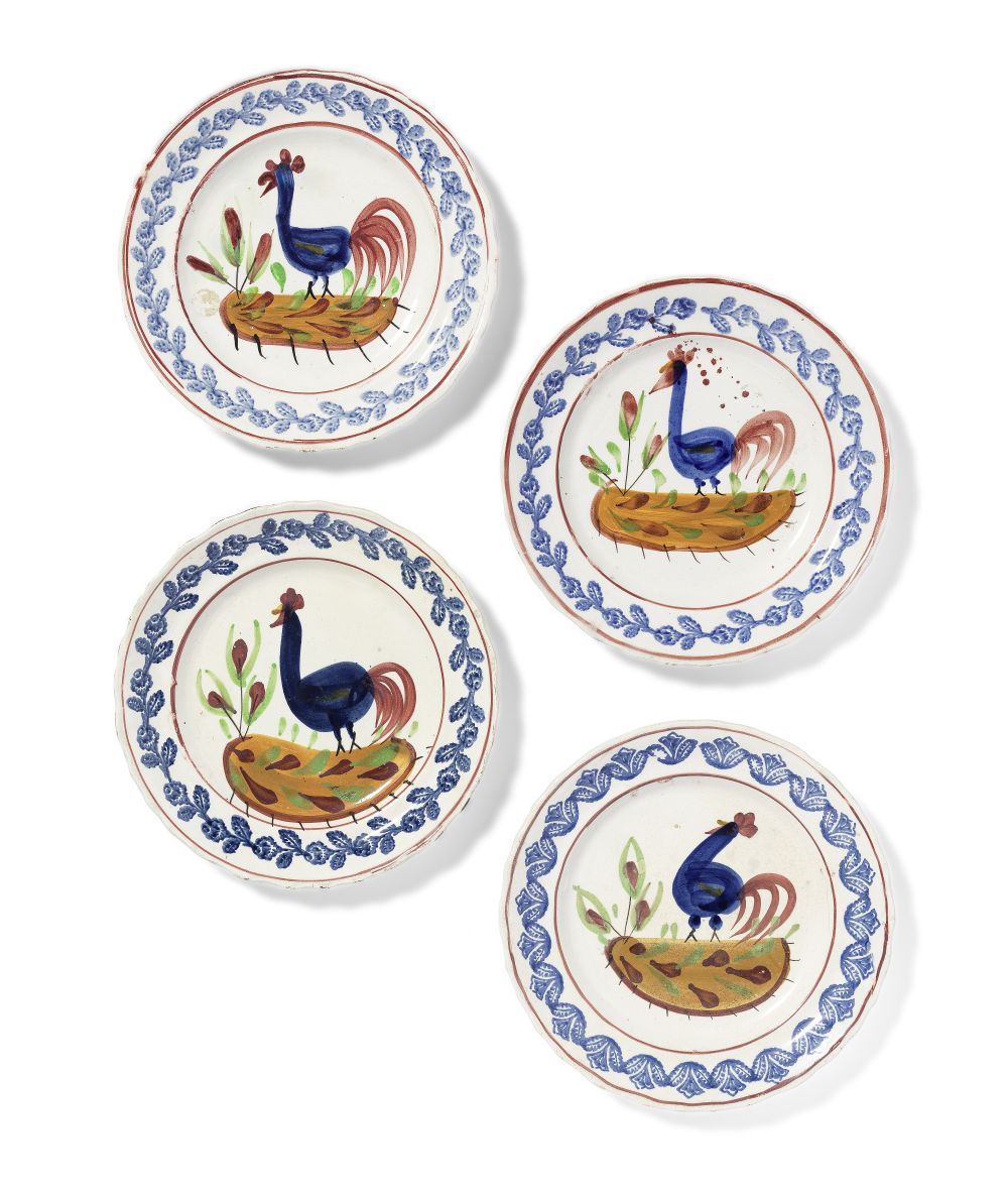 A COLLECTION OF FOUR LLANELLY PLATES Circa 1900