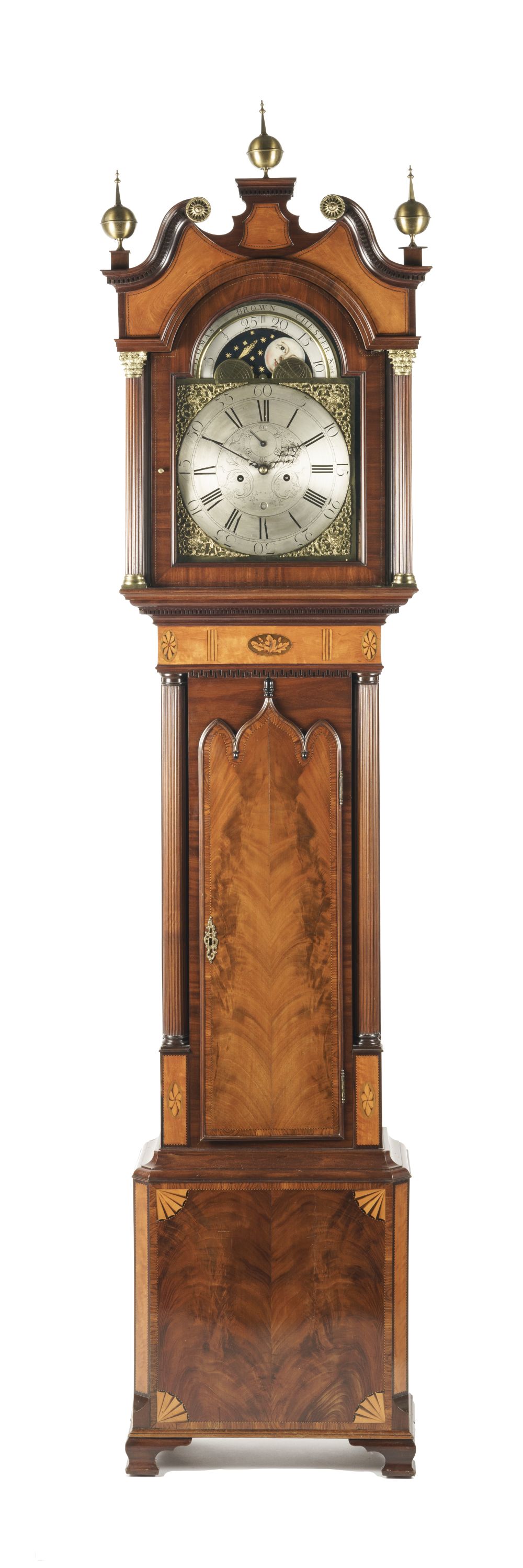 A GEORGE III MAHOGANY LONGCASE CLOCK