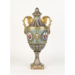 A S&#200;VRES-STYLE PORCELAIN TWO-HANDLED BALUSTER VASE Paris, 20th century