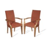 A PAIR OF UPHOLSTERED ARMCHAIRSBy David Linley, late 20th century