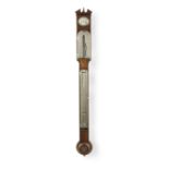 A 19TH CENTURY MAHOGANY STICK BAROMETER