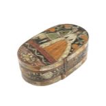 A SWEDISH FOLK ART POLYCHROME DECORATED BENTWOOD BOX 19th century