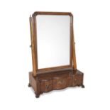 A GEORGE II MAHOGANY SWING TOILER MIRROR (2)