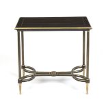 A LOUIS XVI STYLE GILT-BRONZE, BRASS-MOUNTED AND EBONY OCCASIONAL TABLE By Henry Dasson, in the m...