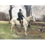 Charles Augustus Henry Lutyens (British, 1829-1915) A huntsman and hounds