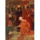 Arthur Augustus Dixon (British, 1893-1920) Thomas More with his daughters entertaining Cardinal W...