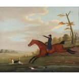 Manner of John Nost Sartorius Huntsmen jumping a fence