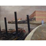 L&#233;onid Frechkop (Belgian, 1897-1982) Tugs in a port