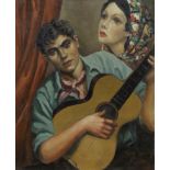 Anatole Soungouroff (French, 1911-1982) Guitar player