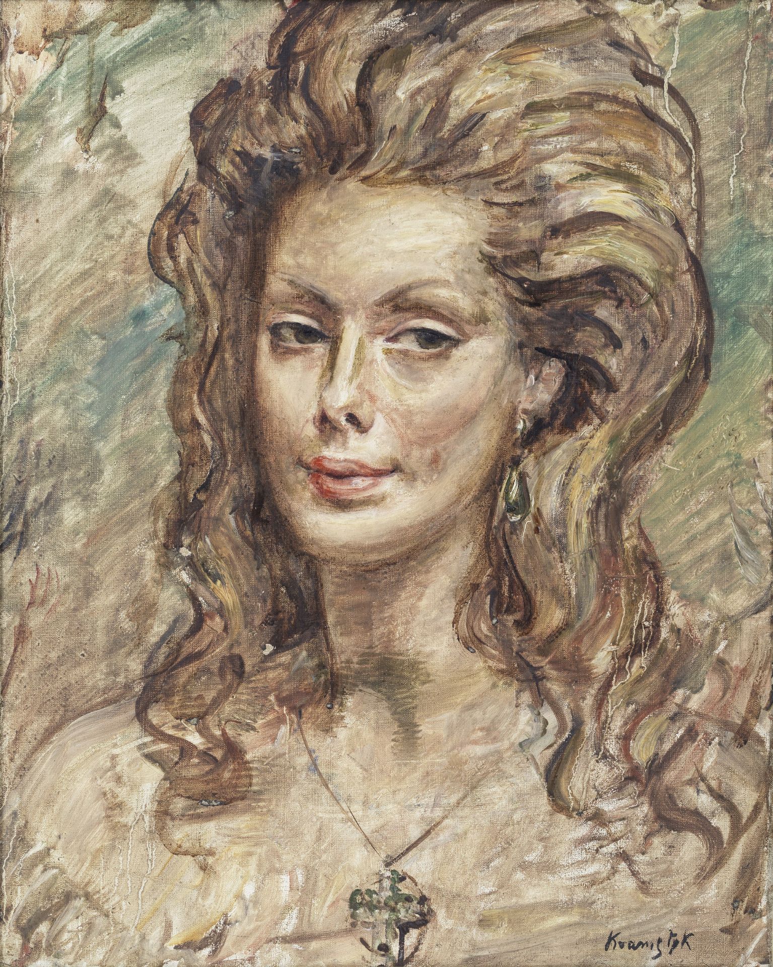 Roman Kramsztyk (Polish, 1885-1942) Portrait of Biala Murzynka
