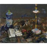 Joseph Pressmane (Ukrainian/French, 1904-1967) Still life with candlestick and book