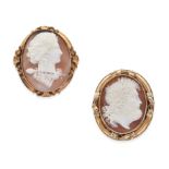 Two shell cameo brooches, first half of the 19th century (2)