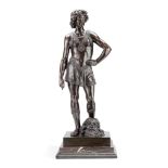 After Andrea del Verrocchio (Italian, 1435-1488): A 19th century Italian patinated bronze figure ...