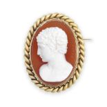 Filippo Rega (Italian, 1761-1833): An agate cameo brooch