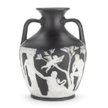 A Wedgwood copy of the Portland Vase, 19th century
