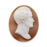 Attributed to Tommaso Saulini (Italian 1793-1864): An unmounted shell cameo, mid-19th century