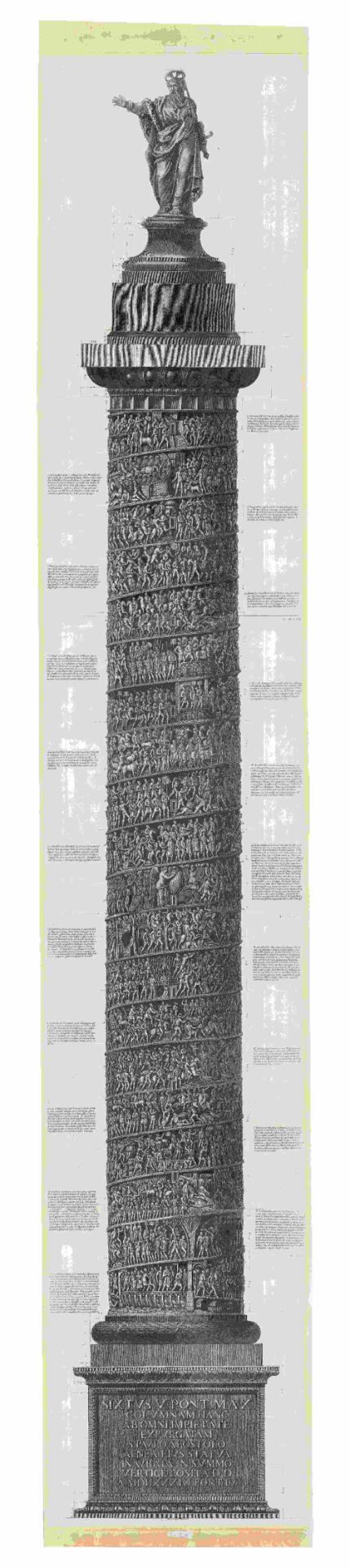 Giovanni Battista Piranesi (1720-1778) [A pair of columns, comprising:] Veduta de prospetto princ... - Bild 2 aus 2