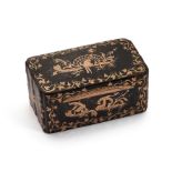 A mid 18th century Italian tortoiseshell and gold inlaid piqu&#233; snuff box Neapolitan, circa 1750