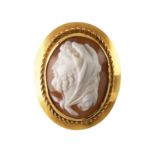 Two shell cameos, 19th century (2)