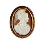 Three shell cameo brooches, 19th-century (3)