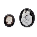 Two shell cameo brooches, second half of the 19th century (2)