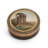 A fine late 18th / early 19th century Italian micromosaic inset and gold mounted grey-green porph...