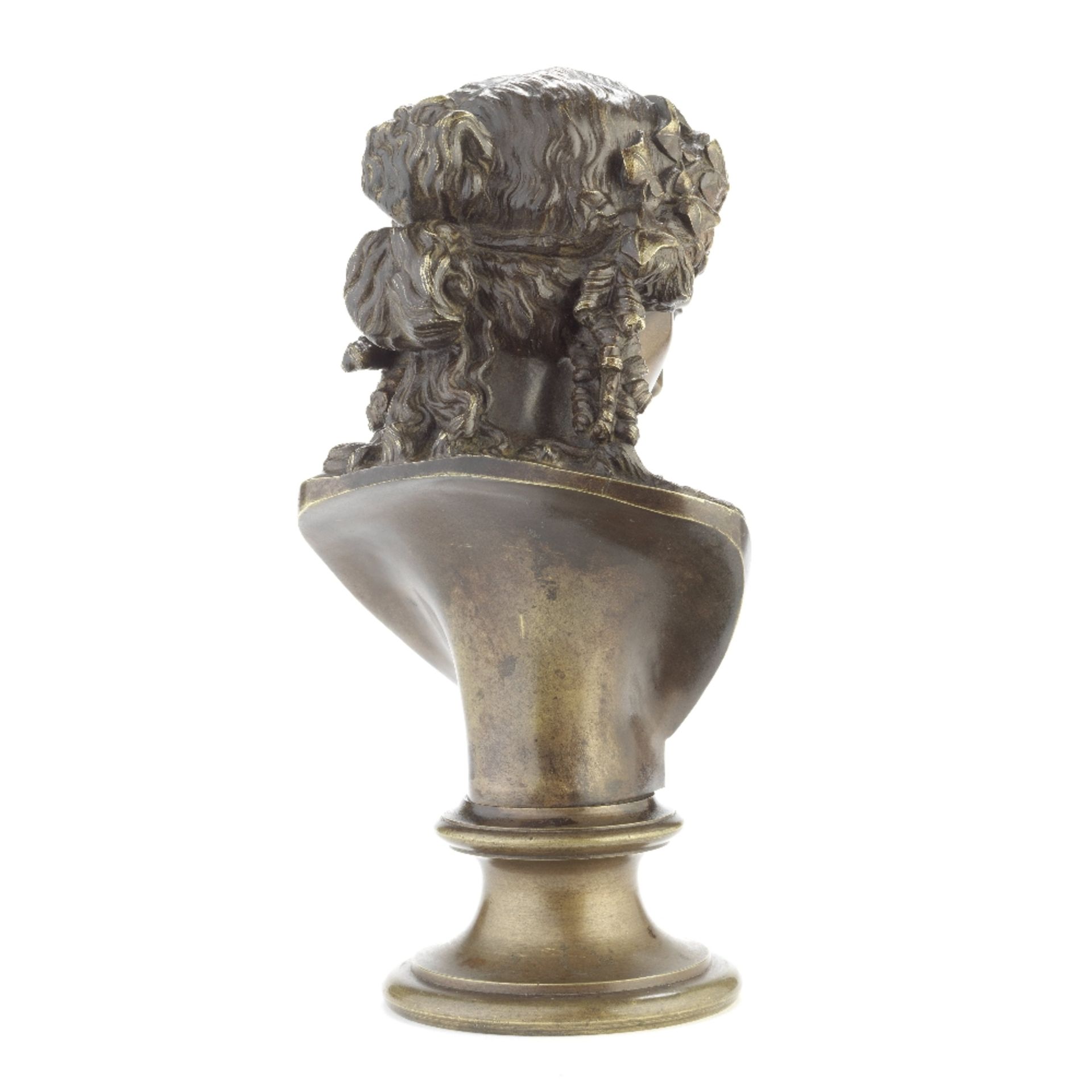 A mid 19th century patinated bronze bust of Dionysus after the antique, French or Italian - Bild 3 aus 4