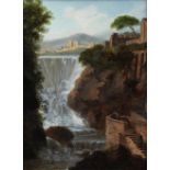 Attributed to Pierre Antoine Marchais (French, 1763-1859) A view of the Waterfalls at Tivoli