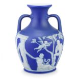 A Wedgwood copy of the Portland Vase, 19th century