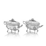 A pair of George III silver sauce tureens and covers Francis Crump, London 1771