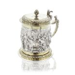 A 17th century German silver and parcel-gilt tankard Hieronymus Holl II, Danzig (Gdansk Poland) c...