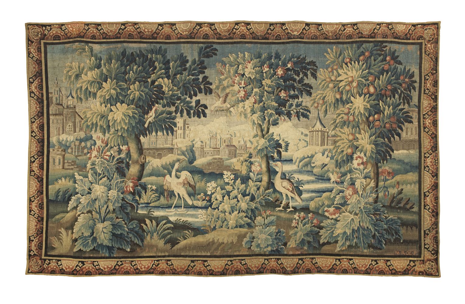 A Verdure Aubusson tapestry 18th century 469cm x 278cm