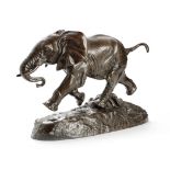 Antoine Louis Barye (French 1795-1875): A bronze model of 'Elephant de Senegal'